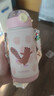 蘇泊爾（SUPOR）兒童保溫杯水杯寶寶直飲吸管杯外出學(xué)飲杯純鈦保溫杯保溫水壺 彈蓋保溫杯-桃桃粉500ml+杯套 曬單實(shí)拍圖