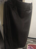 紅袖梨型身材遮胯半身裙2025秋季新款女裝開(kāi)叉PU皮氣質(zhì)百搭直筒裙 黑050 M 曬單實(shí)拍圖