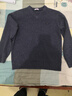 恒源祥100%純羊毛衫男士V領(lǐng)加厚粗針純色百搭毛衣HJ195 中灰 175/92A  曬單實(shí)拍圖