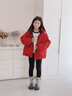 G.duck小黃鴨童裝女童羽絨棉服冬季兒童沖鋒衣冬裝派克服女孩冬裝外套 紅色羽絨棉衣 150 建議140-150cm11-12歲cm 曬單實(shí)拍圖