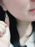 TEUCER925銀耳環(huán)女學(xué)生韓版氣質(zhì)顯臉瘦時尚長款耳墜飾品生日女友長款 似水年華（白色） 曬單實拍圖