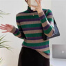 啄木鳥(niǎo)條紋半高領(lǐng)打底衫女秋冬冬季加厚內搭套頭毛衣針織衫上衣2025年 圖片色 條紋打底衫 3XL 【建議130-140斤】 曬單實(shí)拍圖