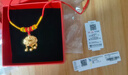 中國黃金（CHINA GOLD）黃金福字金鎖項鏈寶寶套裝足金長(cháng)命平安鎖吊墜嬰兒金飾周歲禮物 平安鎖吊墜【贈S925鏈】約1g 曬單實(shí)拍圖