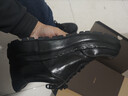dreambox鈞博老爹鞋vibram防滑耐磨厚底增高男士高檔馬皮休閑皮鞋 黑色 40 曬單實(shí)拍圖