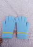 牧萌兒童手套冬季保暖男童女童五指卡通恐龍小學(xué)生全指針織手套 天藍色小恐龍 均碼【建議3-8歲】 曬單實(shí)拍圖