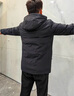 羅蒙【鵝絨石墨烯】中長(cháng)款羽絨服男新款可拆卸帽牛奶絲保暖防寒厚外套 藏青 L (175) 【建議120-135斤】 曬單實(shí)拍圖