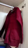 恒源祥100純羊毛開(kāi)衫中青年男士羊毛衫翻領(lǐng)加厚拉鏈外套秋冬季寬松毛衣 紅色 175 曬單實(shí)拍圖