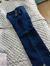 AEMAPE美國蘋(píng)果高腰深襠中老年牛仔褲寬松直筒休閑男褲加絨加厚秋冬彈力 深藍色（款） 加絨 30 [腰圍2尺3] 曬單實(shí)拍圖