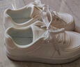 達芙妮小白鞋女春秋季透氣舒適運動(dòng)鞋時(shí)尚百搭厚底板鞋 米白色 40  曬單實(shí)拍圖