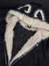 404MOBGANG 秋冬新品加厚棉服開(kāi)衫連帽棉衣男女同款毛領(lǐng)貓耳座山雕外套 復古黑（貓耳版） S 曬單實(shí)拍圖