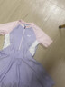 李寧（LI-NING）兒童泳衣女童連體裙式青少年游泳衣學(xué)生女孩泳裝7145紫粉色150 曬單實(shí)拍圖