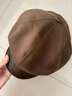 LZJV美拉德棕色貝雷帽女秋冬季2026新款復古畫(huà)家帽子顯臉小報童八角帽 咖啡色（54-59cm） 曬單實(shí)拍圖
