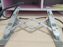 皓軒筆記本電腦支架立式增高架360度旋轉可調節升降托架桌面懸空散熱底座便攜收納辦公平板支架通用 熱銷(xiāo)款【皓月銀】7檔調節+送收納袋 曬單實(shí)拍圖