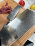 信作中式廚刀110層大馬士革鋼刀具廚房切菜切片刀家用廚房菜刀薄片刀 曬單實(shí)拍圖