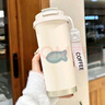 趣木也大容量保溫杯小富婆雙飲喝水杯運動(dòng)便攜男女學(xué)生奶茶咖啡隨行杯子 【極簡(jiǎn)小魚(yú)】 500ml 曬單實(shí)拍圖