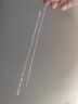 999純銀項鏈女18k鍍金加長(cháng)無(wú)吊墜925足銀彩金蛇骨鏈 1.3mm白金色滿(mǎn)天星鏈60cm 曬單實(shí)拍圖