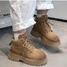 梵昇昱馬丁靴女時(shí)尚春款短靴舒適百搭工裝靴厚底增高超火經(jīng)典女鞋 駝色 38 曬單實(shí)拍圖