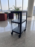 思珀睿電腦設備儀器推車(chē) 家用廚房置物架 落地機房移動(dòng)工作臺培訓檢測車(chē) 黑色 曬單實(shí)拍圖