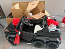 HIMEILI奔馳大g兒童電動(dòng)車(chē)四輪大號1-3歲遙控小孩玩具汽車(chē)可坐大人可駕駛 六驅黑：【12V大電瓶+雙油門(mén)+雙皮座】 曬單實(shí)拍圖