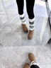 曇蓓漫費爾島針織襪套秋冬堆堆襪女加厚保暖雪地靴打底褲腿套百搭顯瘦 費爾島針織腿套【白色】 均碼 【約45cm】加厚保暖 曬單實(shí)拍圖