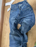 GROUND ZEROit女士牛仔褲秋冬款2025新款高腰顯瘦直筒百搭休閑小個(gè)子闊腿褲 藍色 S 曬單實(shí)拍圖