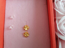中國黃金（CHINA GOLD）四葉草黃金耳釘女足金耳飾生日禮物送女朋友老婆 90%客戶(hù)選擇-幸運四葉草耳釘約0.8-0.9g 曬單實(shí)拍圖