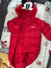 迪士尼（Disney）嬰兒寶寶85鴨絨羽絨服紅色拜年服連體衣可愛(ài)卡通外出保暖抱衣 【85鴨絨】大紅色米奇 90 （建議15-24個(gè)月身高80-90cm) 曬單實(shí)拍圖
