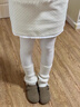 佰姿緣白色羊毛連褲襪女秋冬款加絨加厚保暖壓力顯瘦2025新款黑灰打底褲 【1雙裝/秋冬磨毛款】米白-連腳 均碼 身高155-165CM體重80-140斤 【常規均碼款】 曬單實(shí)拍圖