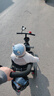 兒童雙人三輪車(chē)1-3-6歲嬰幼兒手推車(chē)輕便式自行車(chē)童車(chē) 騎行款雙人黑架鈦空輪+后護欄+傘 曬單實(shí)拍圖