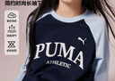 PUMA彪馬官方正品 新款兒童秋季長(cháng)袖T恤字母印花潮流學(xué)院風(fēng) 黑色90001 160 曬單實(shí)拍圖