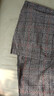 羅蒙（ROMON）大碼毛呢格子半身裙女秋冬a字裙中長(cháng)款不規則高腰加厚長(cháng)裙子傘裙 灰色 M 建議90-120斤 曬單實(shí)拍圖