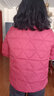 緹米媗小個(gè)子媽媽秋冬輕薄羽絨服外套中老年女大碼洋氣羽絨棉服短款棉襖 橘紅色（白鴨絨38）現貨直發(fā) XL 建議穿110-120斤 曬單實(shí)拍圖