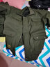 左斯客勞保服工作服男裝套裝秋冬季加絨電焊防焊工作服裝工裝冬天工地 A29-A款軍綠純棉加絨 180(適合150-170斤) 曬單實(shí)拍圖