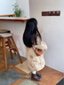 迪士尼女童羽絨棉服2025冬裝新款兒童加厚棉襖中大童冬季中長(cháng)款外套 卡其色 160 曬單實(shí)拍圖