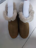 拔佳雪地靴女2024冬商場(chǎng)牛剖皮厚底短靴AWW41DD4 棕色 37 曬單實(shí)拍圖
