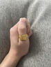 聚福甄（JUFUZHEN）假一賠十黃金福字戒指發(fā)字開(kāi)口可調節金包銀999足銀方戒板戒男戒 福字戒指包金1.2克 曬單實(shí)拍圖