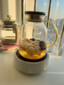 格娜斯（CRISTALGLASS）家用耐高溫大容量玻璃涼水壺白開(kāi)水杯客廳裝水電陶爐茶壺扎壺套裝 加厚墩墩茶壺【相思木蓋】 1900ml 曬單實(shí)拍圖