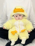 G.duck嬰幼兒冬季衣服寶寶連體衣冬裝可愛(ài)超萌加絨加厚毛毛爬服周歲外出 小鴨鴨毛毛爬【金米貂】 66cm 曬單實(shí)拍圖