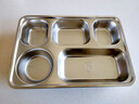圣爾頓304不銹鋼快餐盤(pán)商用食堂分菜盤(pán)餐盒學(xué)校餐盤(pán)飯盒加深五格餐盤(pán) 曬單實(shí)拍圖