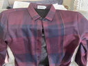 恒源祥羊毛襯衫男長(cháng)袖中老年人格子襯衣秋冬季加絨加厚保暖爸爸裝男上衣 紫紅-加厚 加絨 XL (170) 曬單實(shí)拍圖