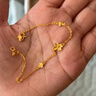 周六福（ZLF）  黃金手鏈女花瓣金首飾夏花女鏈 計價(jià) 16+3cm尾鏈 - 2.20g 曬單實(shí)拍圖