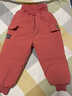 G.duck兒童羽絨褲男童女童寶寶冬季加厚保暖外穿中小童高腰工裝防水棉褲 西瓜紅 120 (建議100-110厘米身高穿) 曬單實(shí)拍圖