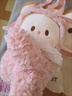 京川旭可愛(ài)趴趴小兔子包毛毛絨斜挎包少女背包玩偶公仔卡通雙肩包禮物 粉色 曬單實(shí)拍圖