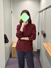 MsShe【28支莫代爾紗半高領(lǐng)毛衣】大碼女裝2025秋裝胖mm針織上衣 【純色款】安可拉紅色現貨 2XL 曬單實(shí)拍圖