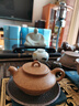 吉羊【斗茶小壺】高溫柴燒窯變紫砂壺宜興純手工功夫茶壺 玉珍壺90ml 黃金段泥 曬單實(shí)拍圖
