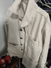 馬登工裝法式三袋夾克燈芯絨撞色拼接外套重磅純棉白牛翻領(lǐng)上衣男春 米白色 L （偏大，建議拍小一碼） 曬單實(shí)拍圖