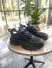 IYUZ品牌輕奢男鞋新款潮流黑色運動(dòng)鞋男士時(shí)尚休閑鞋百搭老爹鞋子男 黑色-高端男鞋 【尺碼偏大，建議拍小一碼】 42 曬單實(shí)拍圖