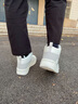 安踏（ANTA）高幫板鞋男秋冬季新款皮面防水厚底增高運動(dòng)鞋經(jīng)典小白鞋板鞋男 【店長(cháng)推薦高幫板鞋】象牙白/灰 43 曬單實(shí)拍圖