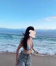 雁莎泳衣女性感比基尼聚攏歐美沙灘度假遮肚顯瘦泳衣純欲風泳裝 圖片色 L(98-110斤) 曬單實拍圖