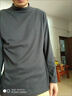秋冬季德絨長(cháng)袖t恤男士秋衣純色半高領(lǐng)加絨加厚上衣服保暖打底衫 【工廠(chǎng)直銷(xiāo)清倉撿漏】加絨淺灰色 XL 建議體重115-125斤可穿 曬單實(shí)拍圖